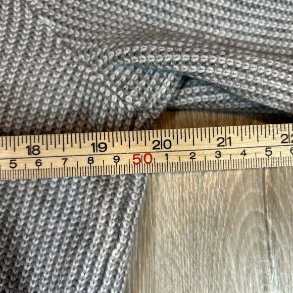 Perry Ellis Sweater Mens Large Gray Classiccore Cabincore Grandpa Comfy 90's VTG - Picture 5 of 7